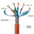 网线拖链型超五/六/七类双屏蔽网线耐折耐油耐磨抗干扰4-8芯 橙色拖链8芯十字架非屏蔽网线1米 工业型超六类
