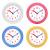 卡施利（KASLY）可爱彩色网红同款儿童装饰挂钟9寸挂表卡通数字学习钟两用时钟