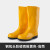 工地反光雨衣套装全身防暴雨分体式交通安全服男款骑行防水定制 黄色雨靴-鞋头加钢板 39