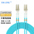 EB-LINK 万兆铠装光纤跳线工程电信级1米LC-LC双芯10G多模OM4双工防鼠咬金属钢丝抗压抗拉尾纤