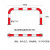 定制加油站防撞柱U型M型弧形防撞护栏车位隔离桩警示柱道路防护栏 中石化红白U114*1600*800*3