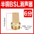 铸固 BSL长消声器 气动排气接头消音器电磁阀气缸降噪器 半铜6分 