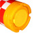 筑筠 防撞桶 道路安全警示反光桶 塑料水马 滚塑防撞桶400mm*700mm 单位：个