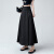 皮尔卡丹黑色国风半身裙女夏季新款新中式提花百褶气质改良马面裙a字长裙 黑色 L建议105-115斤