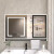 特司罗浴室镜柜单独挂墙式洗手间卫生间镜箱储物柜置物架镜子 110CM灰色普通-长虹玻璃带抽纸