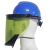 防电弧面屏防电弧头盔 12卡带下颚电力电工绝缘防护面罩11Cal 14CAL面屏+支架+安全帽【蓝色】