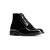 伊夫·圣罗兰（Yves Saint Laurent）圆头厚底靴系带踝靴男士小牛皮皮革鞋底黑色漆皮送老婆 黑色-漆皮 39