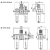 GEMKLF气源处理器 UFRL-02  三联体调压过滤油水分离减压阀 油水分离器UFRL-03