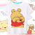 可爱小熊维尼熊Pooh Bear男女童3D数码印花棉亲子童装短袖T恤衫 白色备注 儿童100