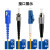 蓝邮 低烟无卤环保光纤跳线 SC/UPC-SC/UPC单模双芯1米 收发器尾纤 电信级双工接头 