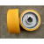 四面刨胶轮铝芯健槽料轮聚胺脂压轮140X35X50木线机轮 六孔橡胶黄色外径120*孔30*高25