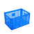 谐晟 蓝色塑料周转筐长方形蔬菜水果筐服装整理收纳箱高多用筐 67*47.5*40cm 1个