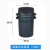 圆形垃圾桶大号80L带轮商用塑料带盖物业120升户外垃圾箱定制 120L摇盖带烟灰缸桶(带底座)