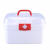 FACEMINI样品收纳箱多功能收纳盒零件箱便携式塑料药箱试剂箱整理箱存放箱· R408小号红色药箱 