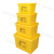废物周转箱垃圾转运箱加厚加大120L黄色垃圾桶利器盒 加厚80L周转箱