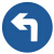 钢隋 反光交通安全标牌 φ60cm 1.5mm厚铝板 交通指示牌可定制 向左转弯 一块价