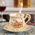 欧式陶瓷咖啡杯具套装英式下午花茶家用小优雅个性精致 米黄~玫瑰1杯1碟1勺