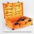 沁度钢夫美发工具箱发型师专用收纳剪刀包多个密码箱 橙色大号工具箱子