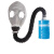 普达 防毒面具生化 MJ-4001全面罩配8号金属中罐（含背包导气管） 1套 防硫化氢 工业化工用