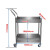 希万辉 不锈钢实验室手推车双层不锈钢带围栏手推车 201/60*45*90cm