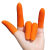 乳胶手指套加厚耐磨橡胶护指套翻纸手指保护套耐用半指防滑 混装  橙色M码50只+L码50只
