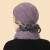 SOMUBAY秋冬季中年帽子女洋气保暖加厚针织毛线帽老太太中老年妈妈老人帽 紫红 均码有弹性(56-58cm)