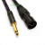 TS大二芯转卡侬公XLR6.35/6.5mm转卡农公调音台连接线 黑紫尼龙网 0.5米