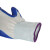 大杨057丁腈掌浸手套 12双 工地橡胶防滑耐油耐磨透气工业挂胶劳保防护手套 蓝色