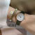 千奇梦 静音考试专用手表男女初高中学生潮流简约小众森系绿 绿带 手表+表盒+电池