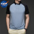 NASA LEAP高端轻奢男士短袖T恤新款夏季冰丝运动户外健身短袖潮流T恤男t恤 橙白 S