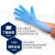 爱马斯APFNC一次性丁腈手套蓝色抽取式盒装实验室食品厨房家务防护标准型M码100只装