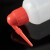 赫思迪格 塑料洗瓶 加厚带刻度红头冲洗瓶 塑料弯嘴吹气瓶 500ml HHW-125