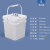 加厚食品级塑料桶圆桶密封桶小水桶油漆桶2l5L20KG25升酱料桶 5L方形白色