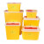 医疗废物利器盒一次性黄色圆形针头锐器盒有盖诊所用大小型垃圾桶 0.5L圆形【50个】