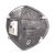 3M 9542V口罩KN95防尘防霾活性炭防异味头戴式 带呼吸阀 25只/盒