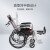 鱼跃（Yuwell）手动轮椅老人手动折叠便携式老年人残疾人免充气轮胎 【升级加固】H050 刚材车架/两