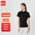 者也（ZYE）夏季polo衫定制T恤广告文化团体工作服订做短袖印字工衣 KMDK003 黑色 3XL码 