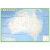 【折叠袋装】澳大利亚地图 澳大利亚  1240x890mm 大图 世界分国地理图 单张双面印刷 大幅