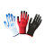 2-24双装手套劳保塑胶耐磨工地作丁腈橡胶胶皮手套批发 集福丁腈红色 60双装
