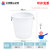 大号加厚塑料水桶带盖家用储水桶超大容量白色圆形桶厨房发酵胶桶 升级加厚60C 白无盖 【约112斤水】