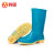 鸣固 中筒耐酸碱雨鞋雨靴 高30cm 602蓝色雨鞋水鞋 37