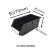 万普盾(WANPUDUN) 背挂式防静电零件盒壁挂斜口物料色工具盒ESD标准元件盒黑色270*140*125mm