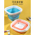 洗笔桶涮笔筒美术生专用画画水桶硅胶折叠水粉水桶颜料清洗桶国画 圆形橙色[1个装] 单盒