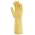 越秀山加厚牛筋橡胶手套乳胶家务清洁防水洗碗耐酸碱工业塑胶 明黄色 L