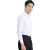 中神盾9801 男女长袖衬衫夏季新款商务男女装条纹液氨免烫长袖衬衣定制（1-9套） 白色平纹 41码