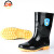 上海雨鞋耐腐蚀耐酸碱耐磨防滑防汛劳保胶鞋工业防护PVC食品加工鞋SH704 黑色黑底 40