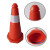 塑料反光路锥路障锥塑料圆锥雪糕筒交通安全警示锥反光圆锥 【70cm高】红白圆锥