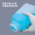 级500ML毫升大口方形塑料瓶HDPE带盖加厚密封空瓶四方塑料瓶 500ml乳白色-蓝盖款（配内盖）