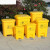 医疗垃圾桶黄色诊所回收箱带盖医院脚踏式加厚大号废弃物诊所 30升脚踏医疗桶黄色