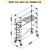 铝合金脚手架加厚轻便快速组装工地装修铝制移动操作平台 单宽1.84米